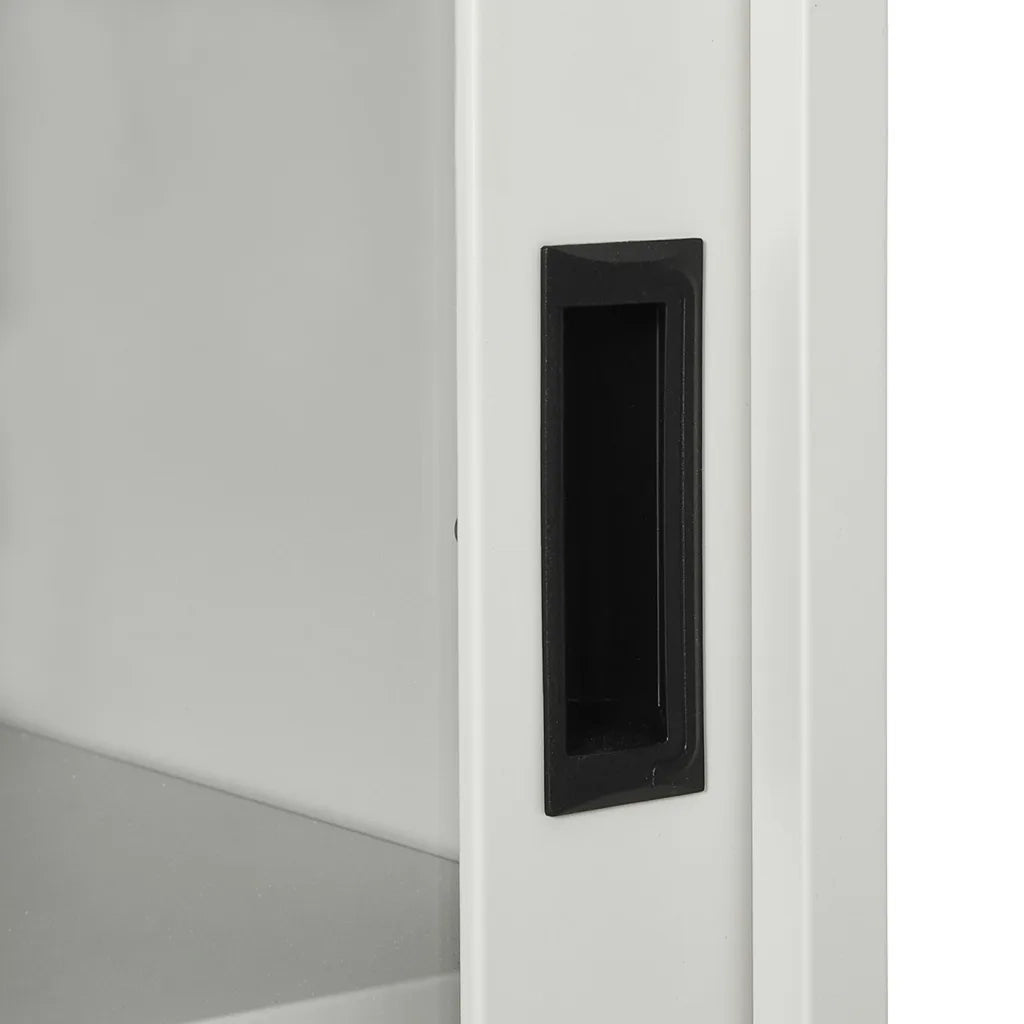 Armadio con Ante Scorrevoli Grigio Chiaro 90x40x90cm in Acciaio cod mxl 46136
