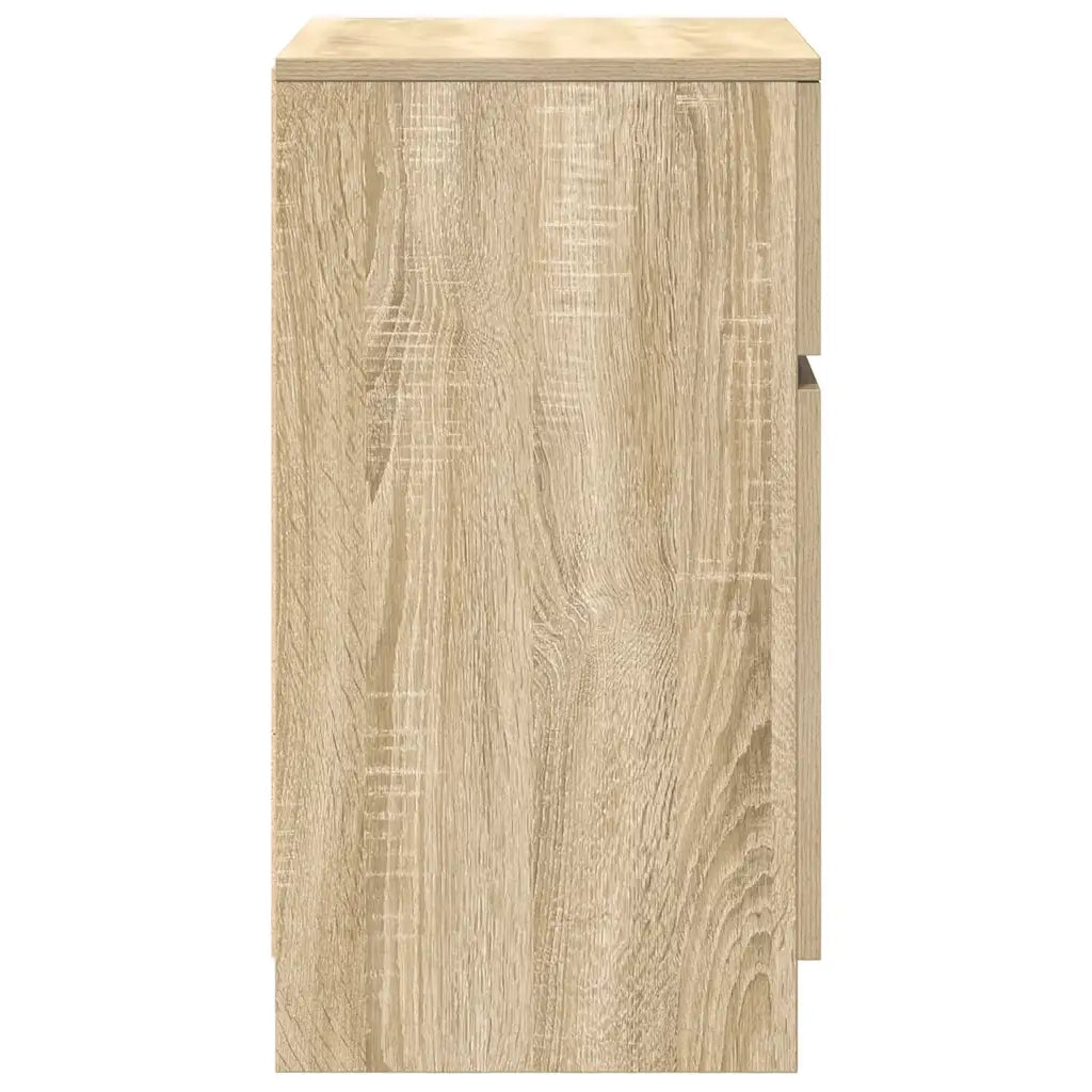 Comodini 2 pz Rovere Sonoma 39x35x65 cm in Legno Multistrato