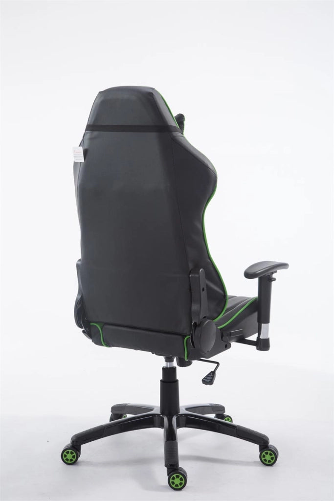 Sedia da ufficio Racing XL Shift in similpelle Nero/verde,senza poggiapiedi