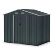 Grande casetta da giardino/rimessa per attrezzi 226 x 162 x 196 cm comodo accesso e ventilazione ottimale stile moderno metallo grigio 20_0010006