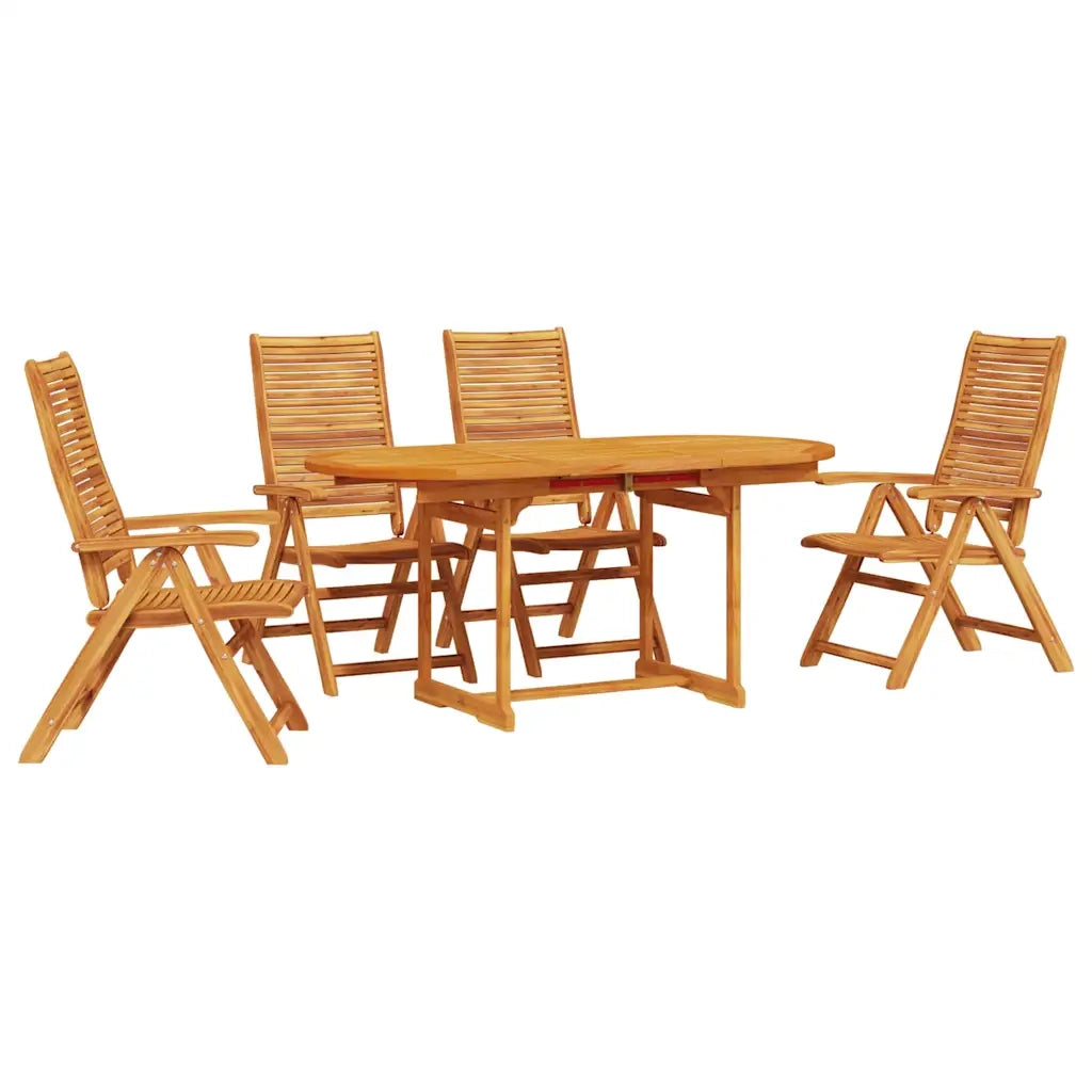 vidaXL Set da Pranzo per Giardino 5 pcs Marrone