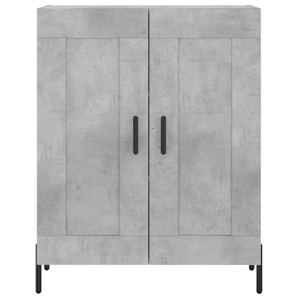 Credenza-Buffet-Armadio da cucina Grigio Cemento 69,5x34x180 cm in Legno Multistrato 736402