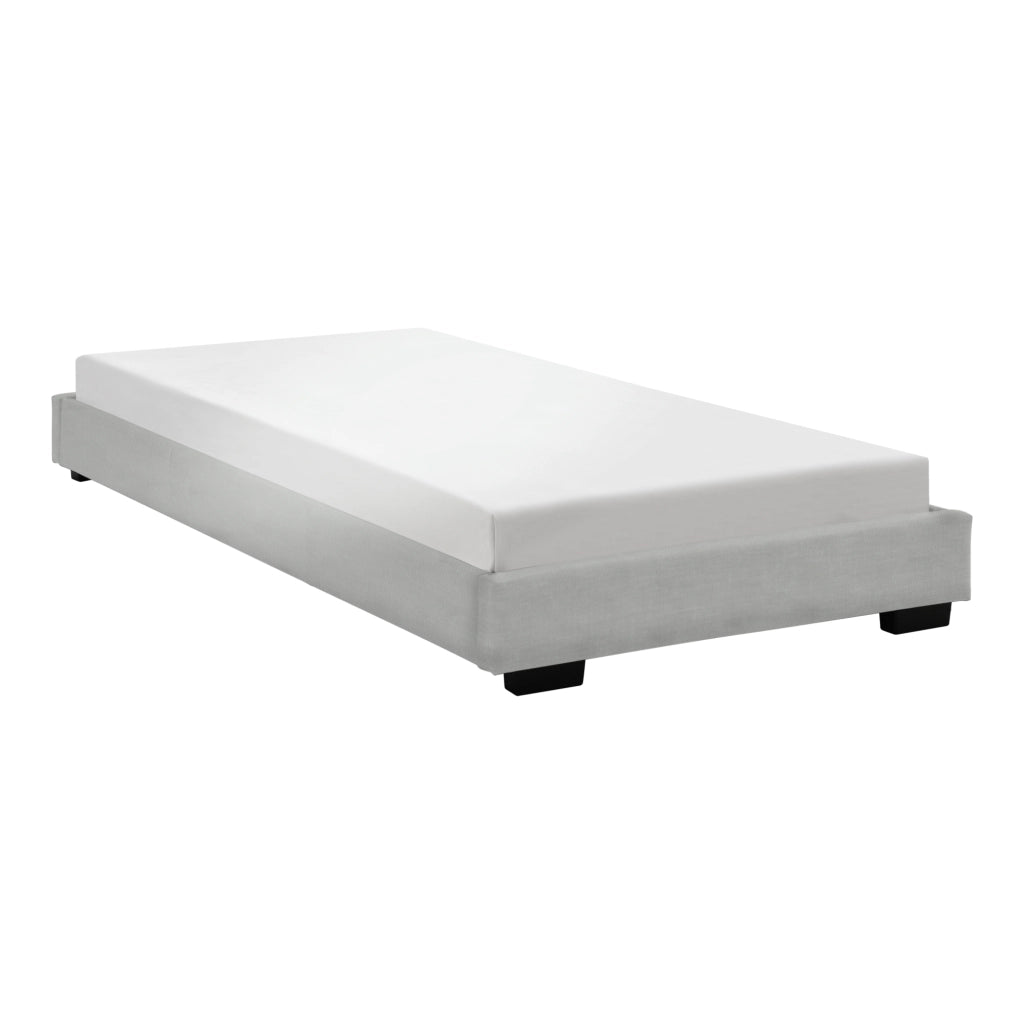 Corium Struttura Letto Imbottito con Materasso a Schiuma Fredda 90 x 200 cm Letto Singolo con Rivestimento in Similpelle con Materasso Anallergico - Bianco