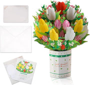 Carta di auguri pop-up per compleanni - Un tocco d'arte - Carte di fiori per compleanni - Auguri di compleanno - Regali di auguri per il maestro - Giornata dei genitori - Festa del matrimonio