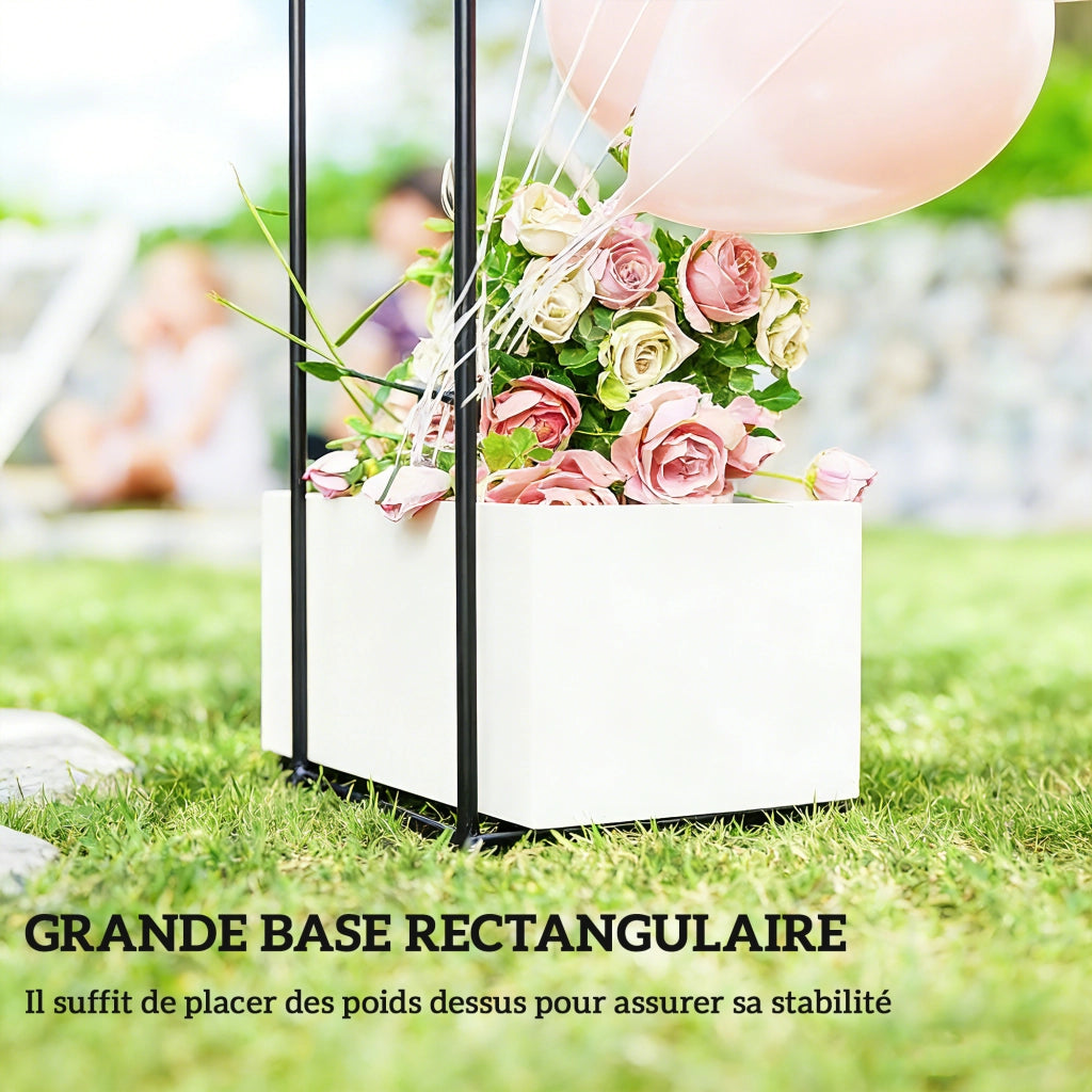 Arco Giardino per Piante Rampanti ¨C zephmum ¨C Nero 145x39x237 cm