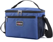 Casella isolata opaca, borsa da pranzo portatile, termos di ricarica, borsa impermeabile da pranzo, termos per lavoro, scuola, picnic, blu 8L