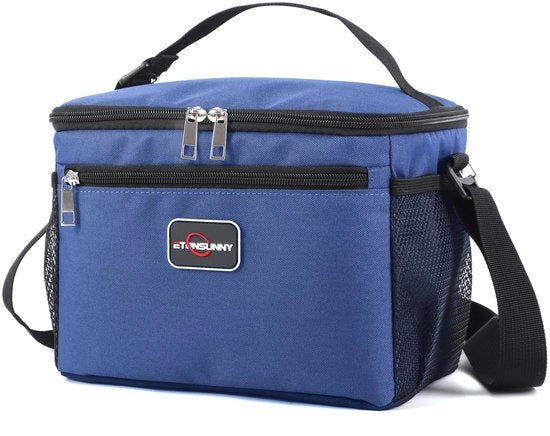 Casella isolata opaca, borsa da pranzo portatile, termos di ricarica, borsa impermeabile da pranzo, termos per lavoro, scuola, picnic, blu 8L