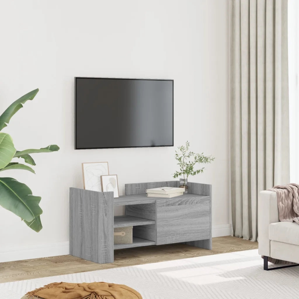 Mobile Porta TV-Mobile per TV-Credenza TV Grigio Sonoma 80x35x40 cm in Legno Multistrato