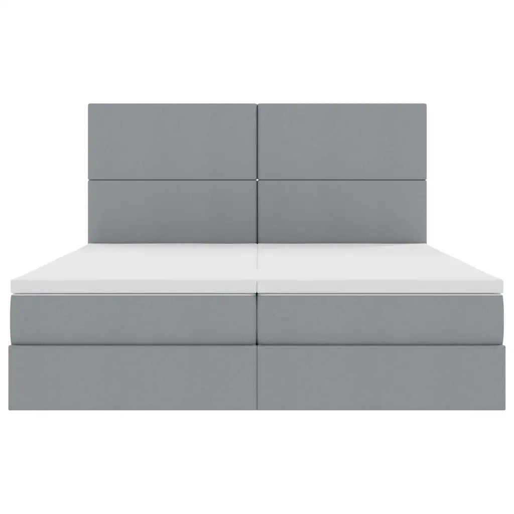 Letto con Contenitore con testiera Grigio chiaro 180 x 200 cm 3372185