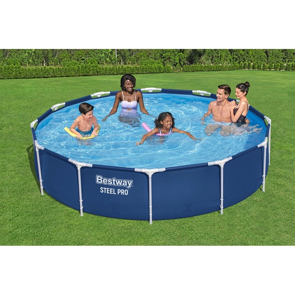 Trade Shop - Piscina Fuori Terra Steel Pro Senza Pompa ø 366 X 76 Cm Rotonda Giardino Estate 56706 -