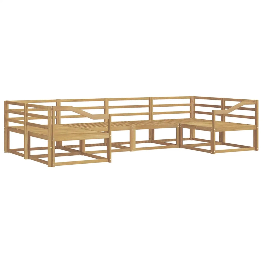 Set di divani da esterno 6 pcs Bianco Legno di Acacia Massello 3386948