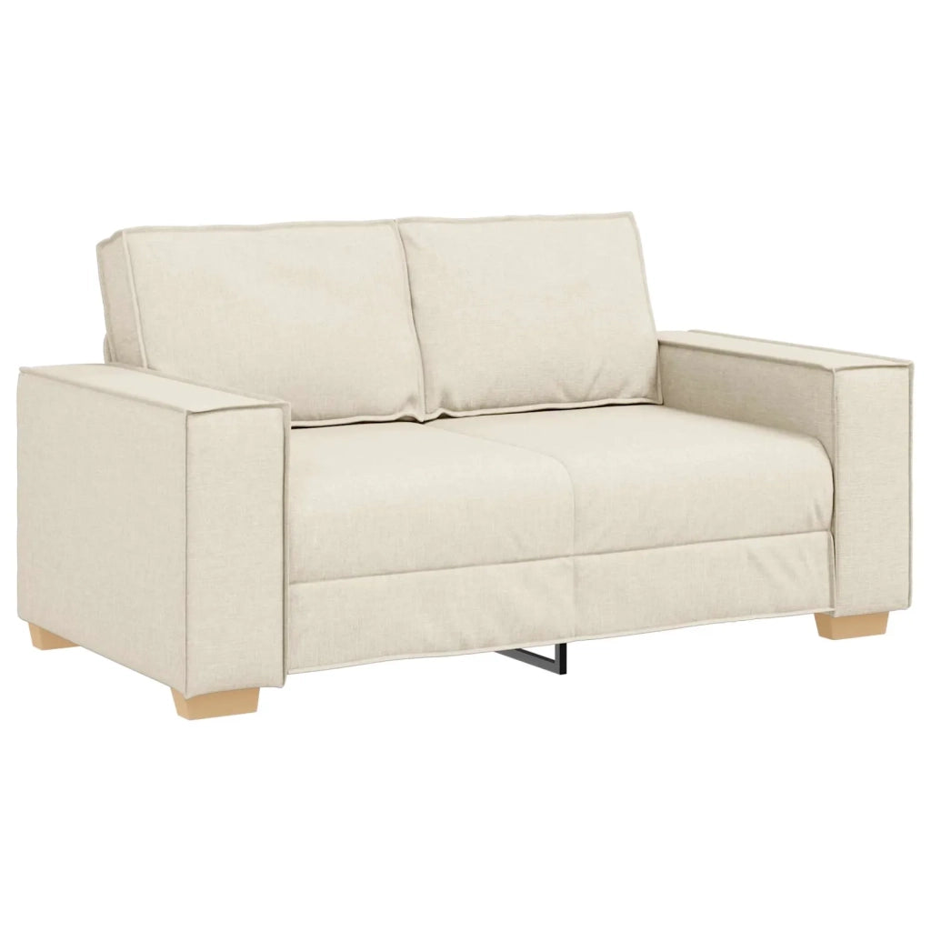 Divano 2 pcs Beige 220 x 80 x 84 cm Tessuto misto lino 3324686