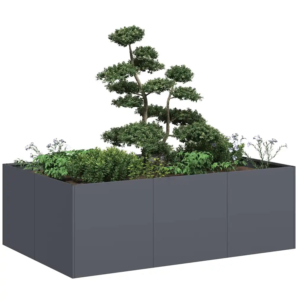 Fioriera Antracite 120x80x40 cm in Acciaio 860747