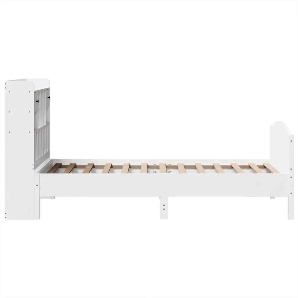 Letto con Libreria senza Materasso 75x190 cm in Legno Pino 3323168