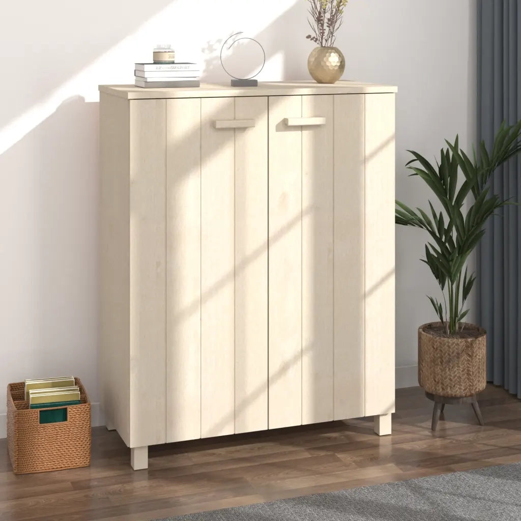 Scarpiera HAMAR ambra 85x40x108 cm in Legno Massello di Pino 340516