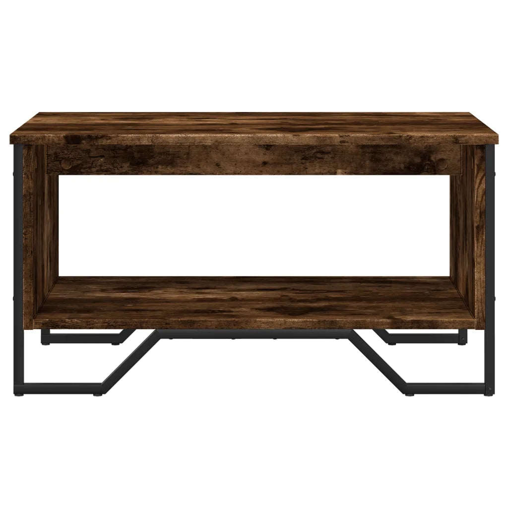 Tavolino da Salotto Rovere Fumo 75x51x40cm in Legno Multistrato 848486