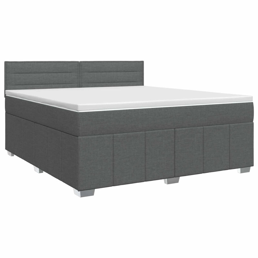 Letto box spring con materasso Grigio Scuro 160 x 200 cm 3451242