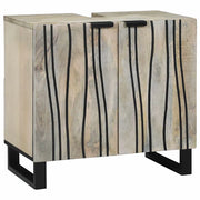 vidaXL Armadio sottolavello con porta Marrone e Nero 62 x 33 x 58 cm