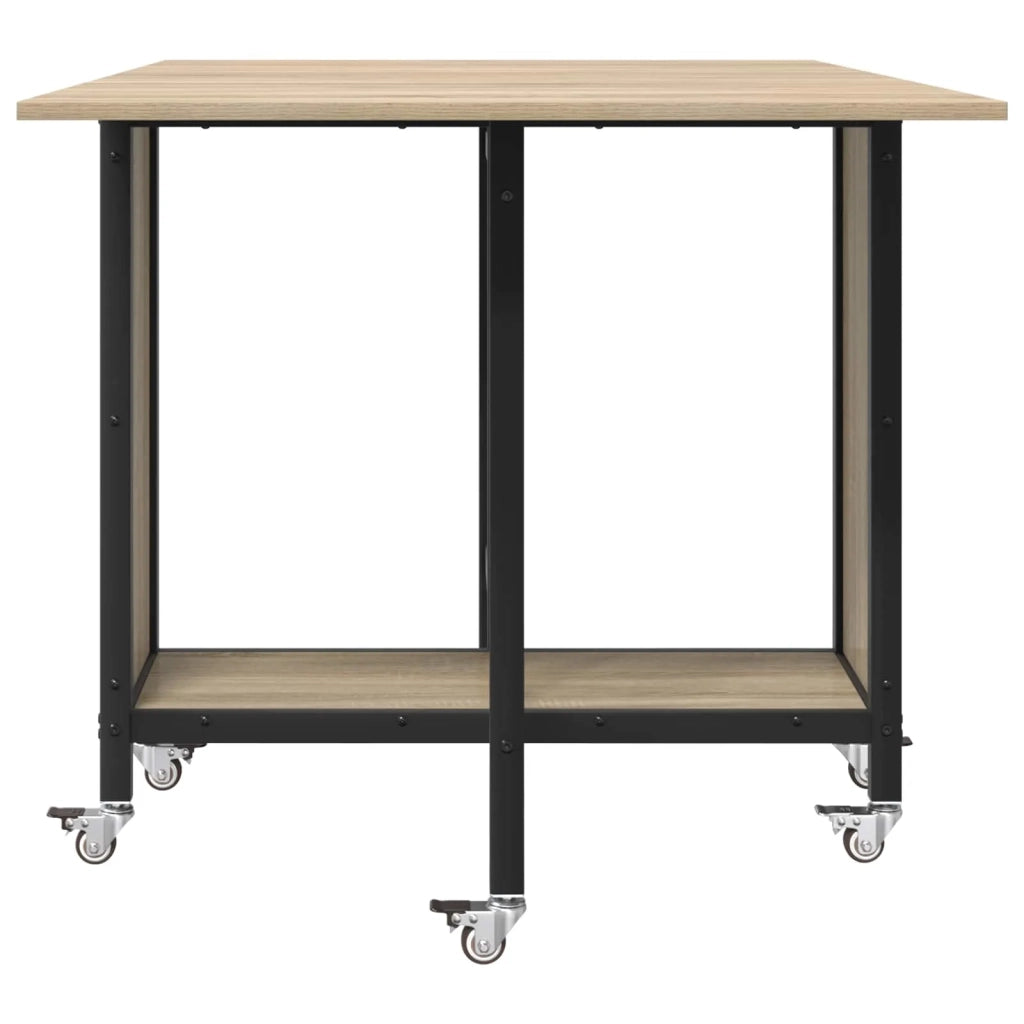 Tavolo da pranzo pieghevole con ruote 130 x 80 x 76,5 cm 8006044