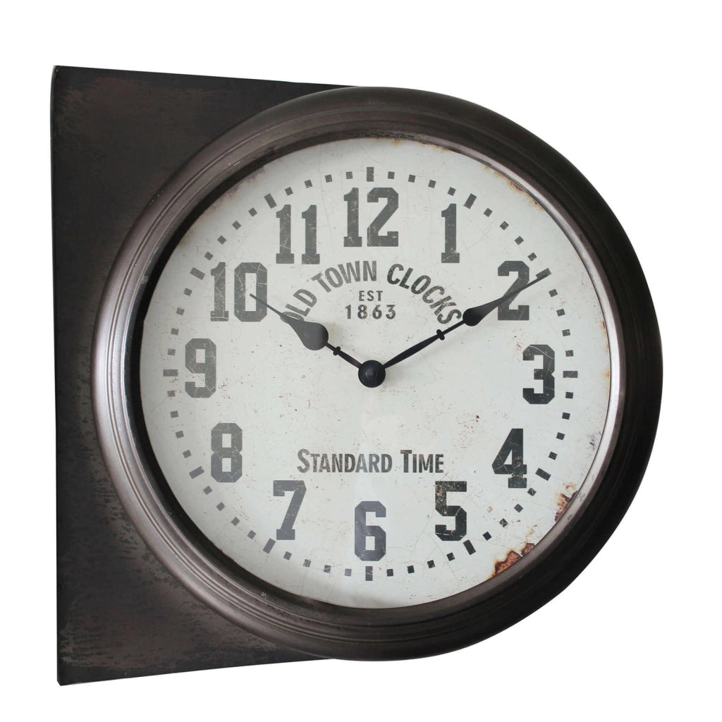 Orologio da parete in Acciaio Vetro cm 39 5x26 5x40 5 - FERDY