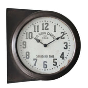 Orologio da parete in Acciaio Vetro cm 39 5x26 5x40 5 - FERDY