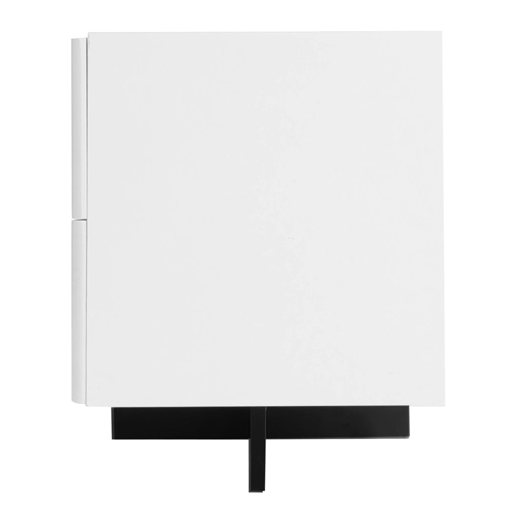 Mobile TV 190 cm con 3 Ante e 2 Cassetti, MDF Bianco e Nero