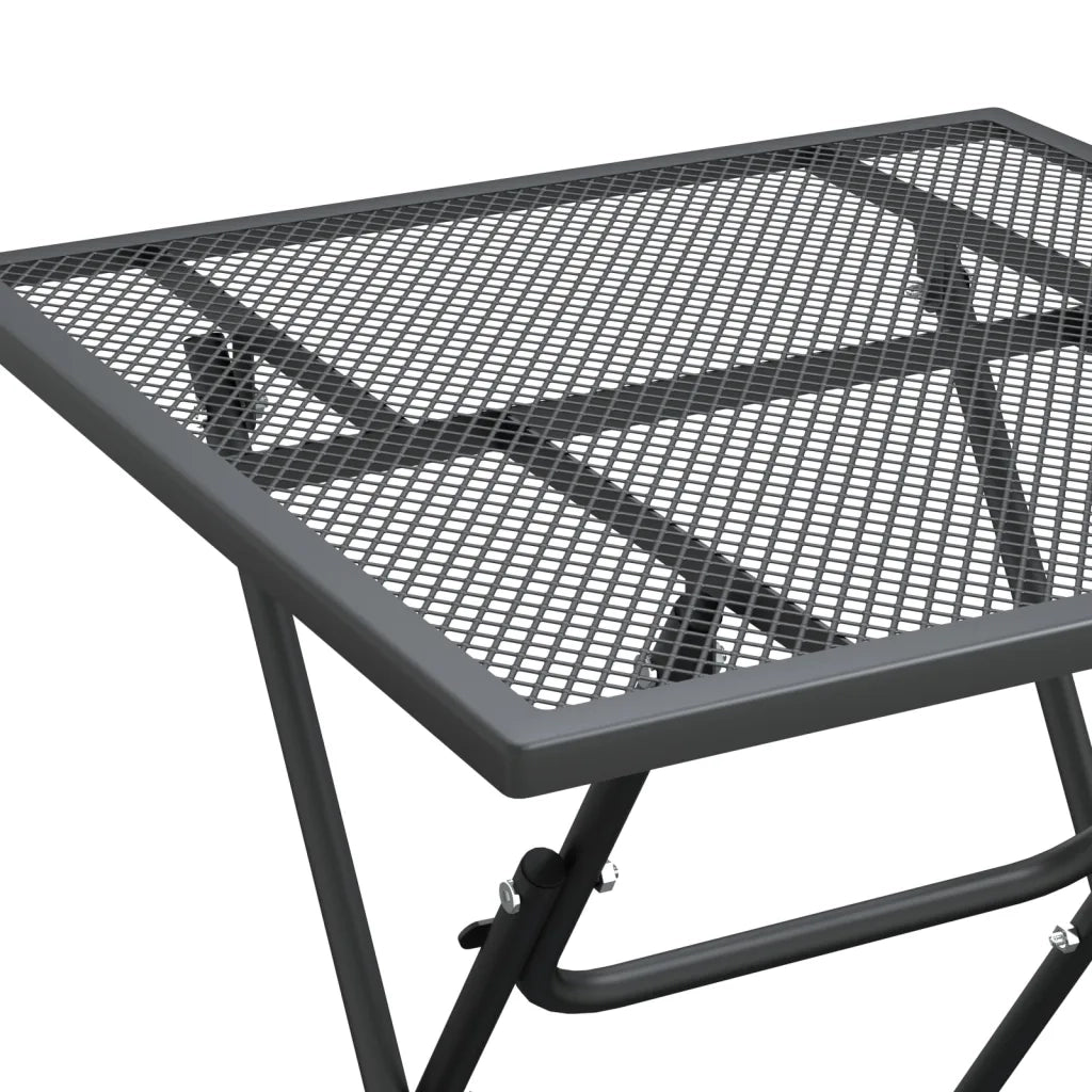 Set da Pranzo per Giardino 5pz Rete Metallica Espansa Antracite cod mxl 41504