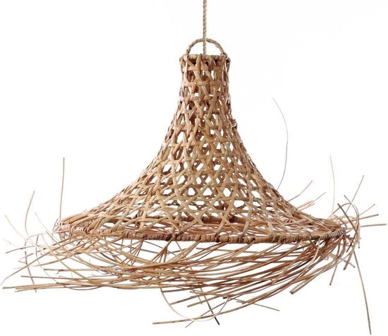 Lampada da soffitto in rattan - 60cm x 60cm x 45cm