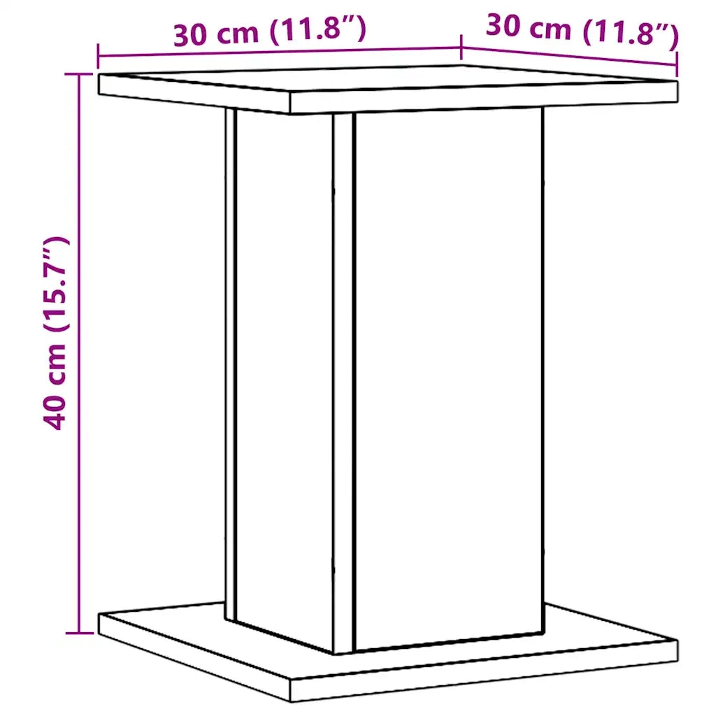 Supporti Altoparlanti 2 pz Rovere 30x30x40 cm in Multistrato 852653