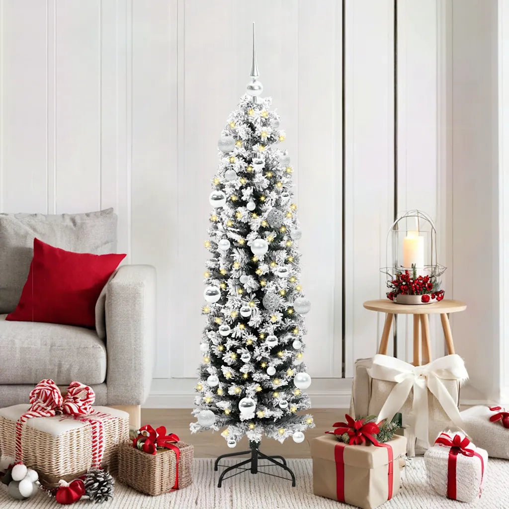 Albero di Natale | Decorazioni natalizie artificiale con 150 LED Verde 150 cm