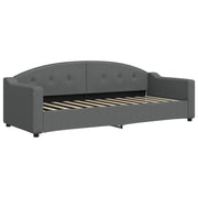 Letto singolo | Letto per adulti | Letto da Giorno Grigio Scuro 80x200 cm in Tessuto