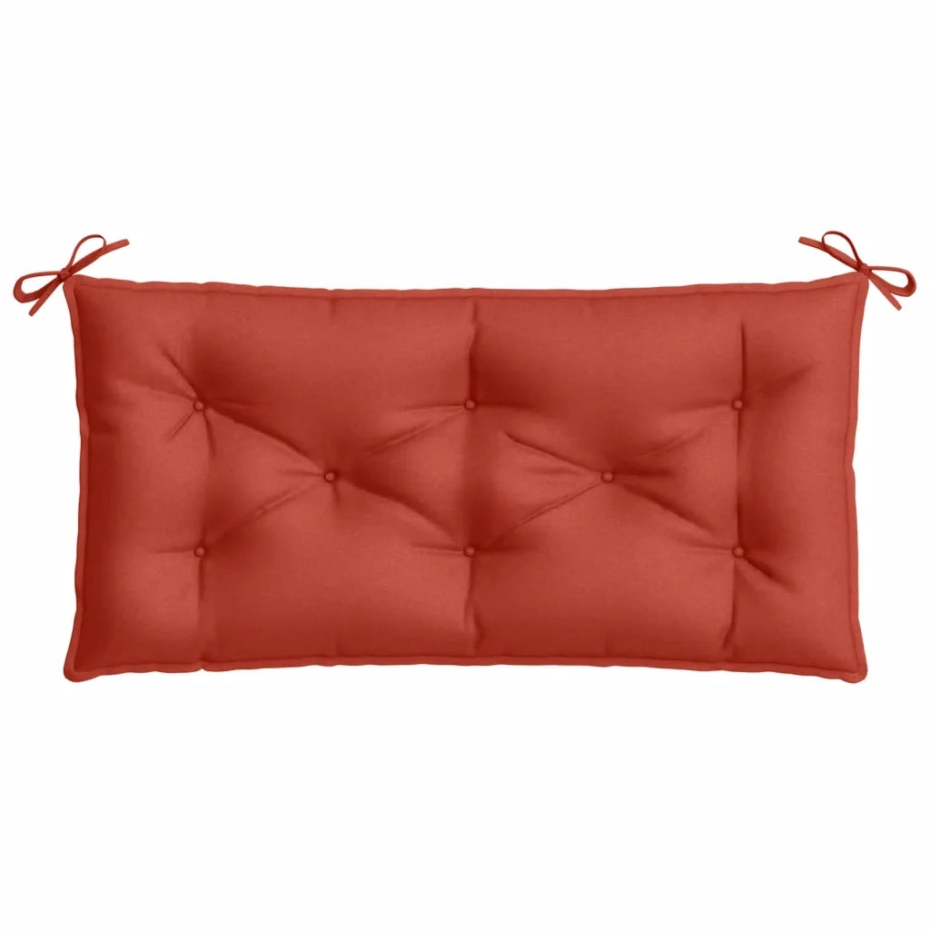 Cuscini Panca Giardino 2pz Rosso MÃ©lange 100x50x7cm Tessuto