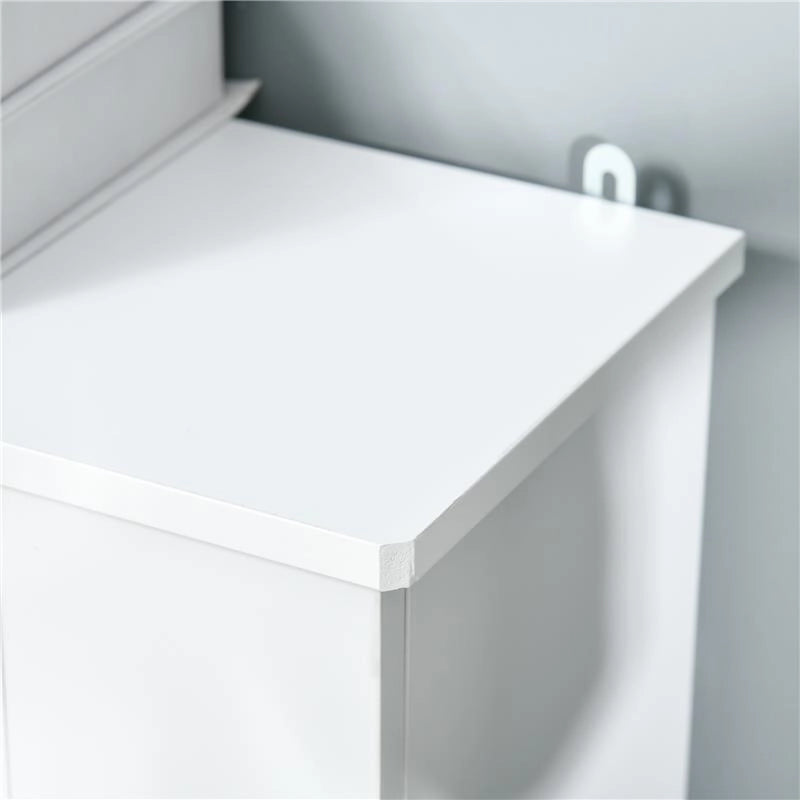 COPRITERMOSIFONE IN LEGNO MDF BIANCO CON DOGHE VERTICALI 78X19X81CM
