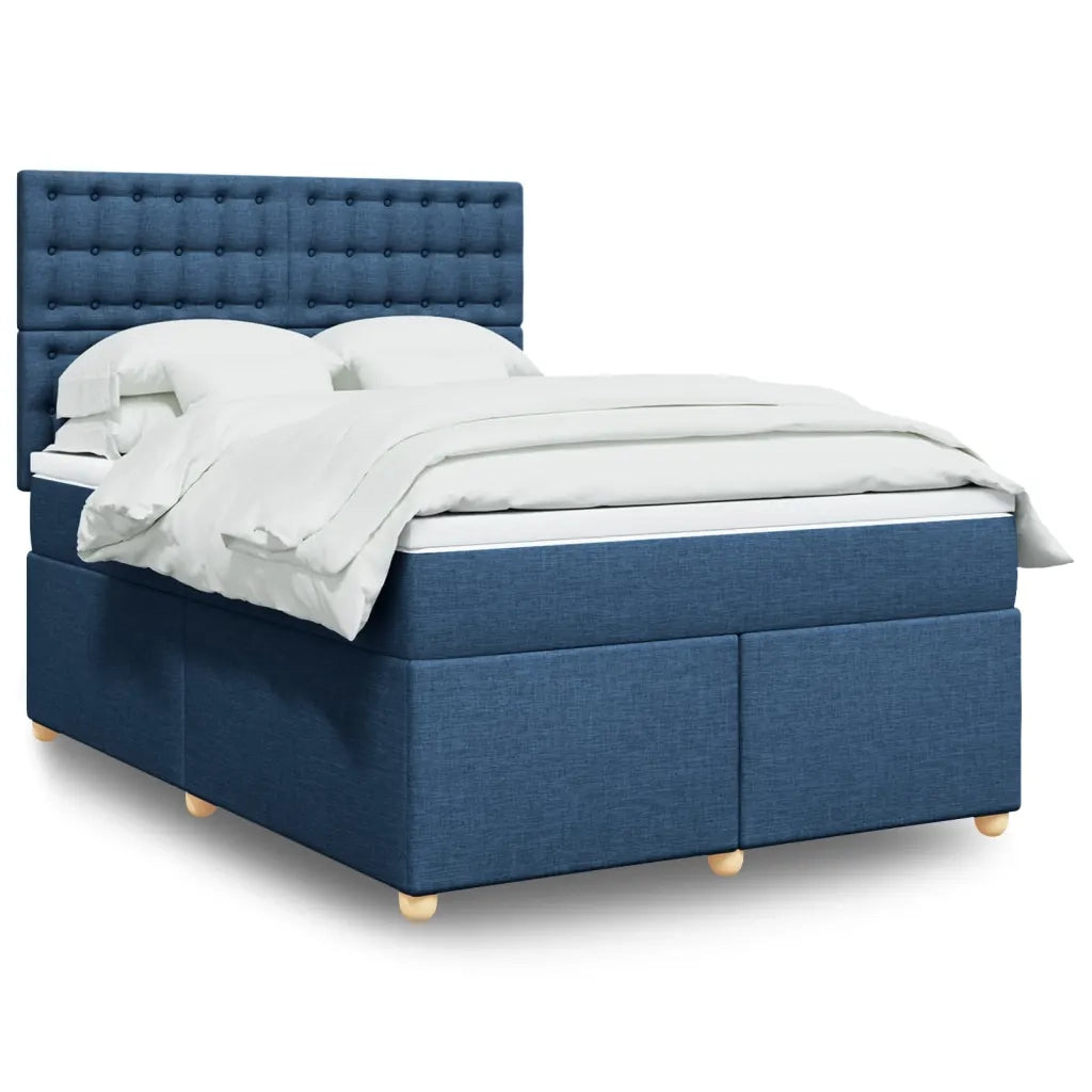 Giroletto a Molle con Materasso Blu 140x200 cm in Tessuto 3293623