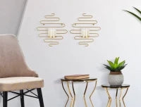 Portacandele Da Muro Alid Coppia cm 33X10X34