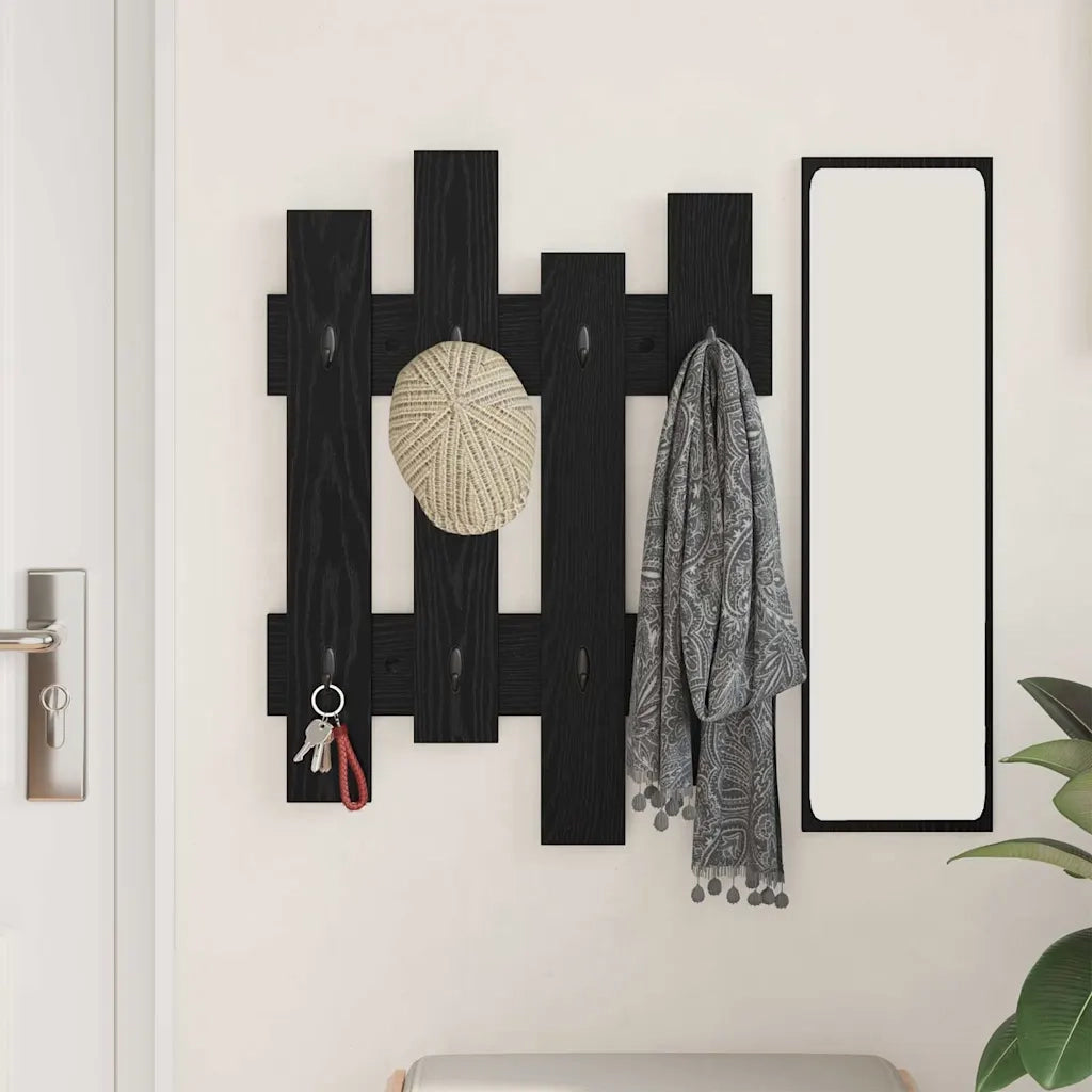 Appendiabiti a muro Rovere Nero 60 x 3 x 82 cm CFW1991104