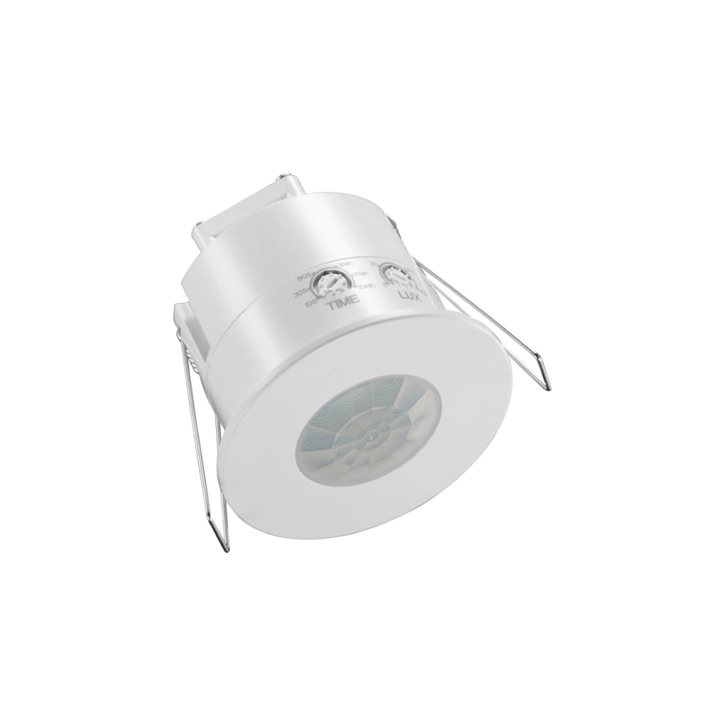 Alcapower Sensore di Presenza da Incasso 360 Gradi IP54, 2000W Max, Regolabile, Installazione a Soffitto per Ambienti Interni ed Esterni Protetti