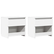 Comodini 2 pz Bianco 40x30x39 cm in Legno Ingegnerizzato cod mxl 31154