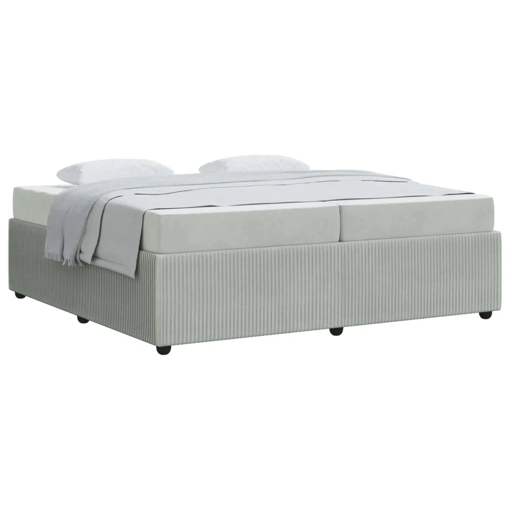 Struttura del letto Grigio chiaro 200 x 200 cm Tessuto