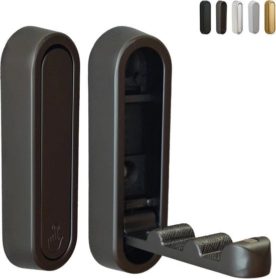 Hanger da Parete Opaca con Maniglia Ripiegabile, Inclusa la Fissazione e le Viti, Peso di Sostegno 33lb, da Murare in Bagno, Cucina e Armadio