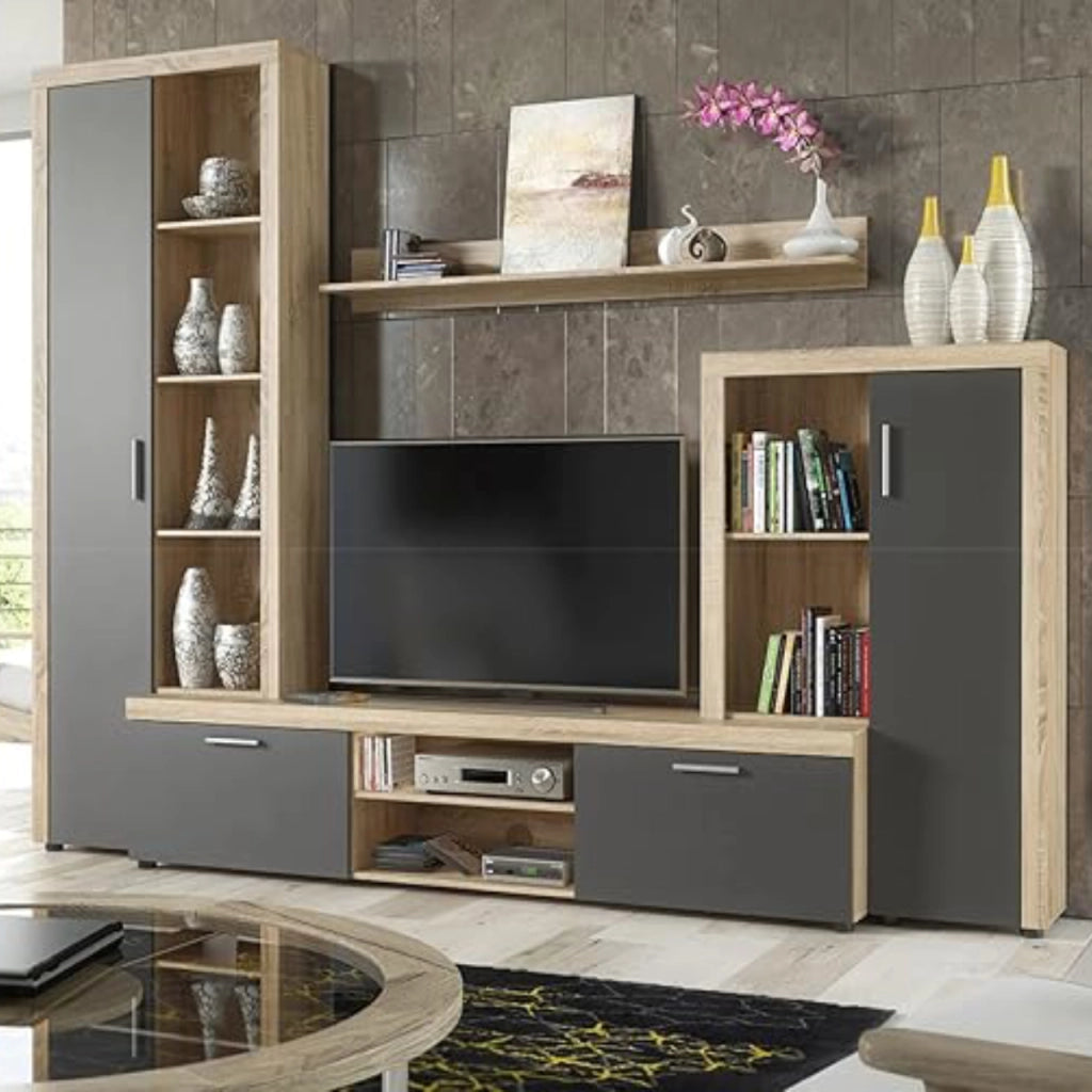 Mobile Parete Attrezzata Living Nobel 263x40x200cm - Design Moderno e Funzionale