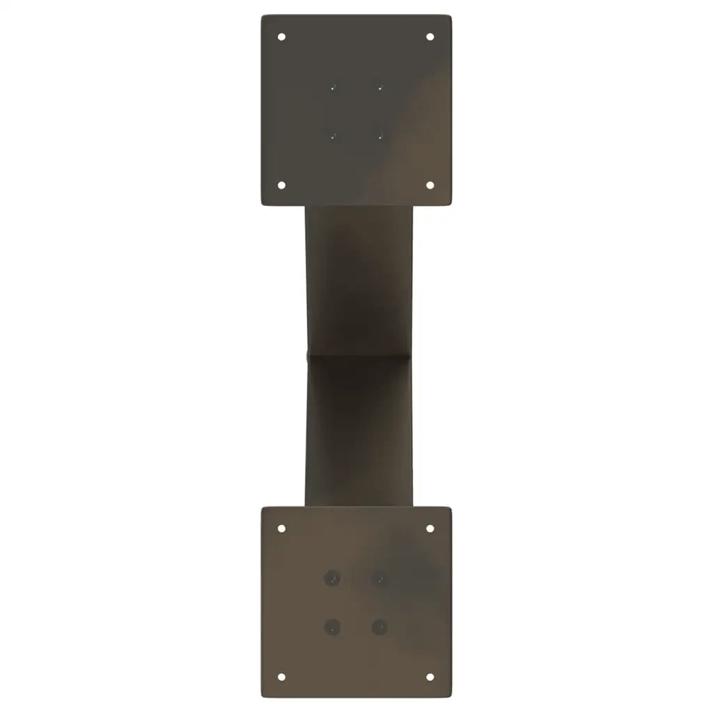 Gambe per Tavolino da Caffè a Forma di X 2 pz Acciaio Naturale 50x(42-43) cm Acciaio 4012959