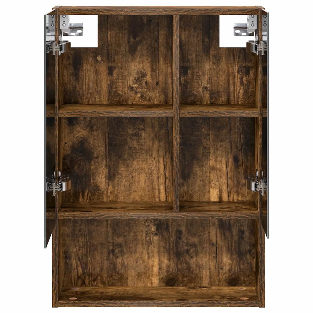 Mobiletto per specchio da bagno Rovere fumé 50 x 14,5 x 70 cm 889203
