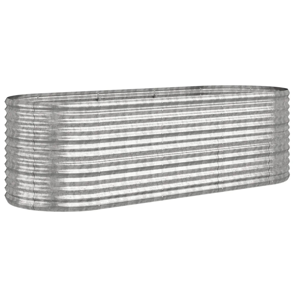 Vaso Giardino Acciaio Verniciato a Polvere 224x80x68 cm Argento cod mxl 48863