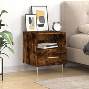 Comodino-Tavolino da notte Rovere Fumo 40x35x47,5 cm in Legno Multistrato 670502