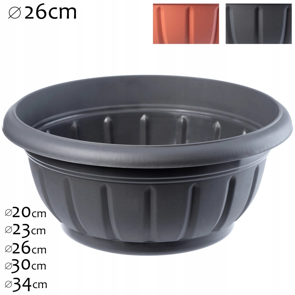 KADAX Copertura per vaso da fiori, ciotola per cimitero, fiori da tomba, plastica, cimitero, 26 cm