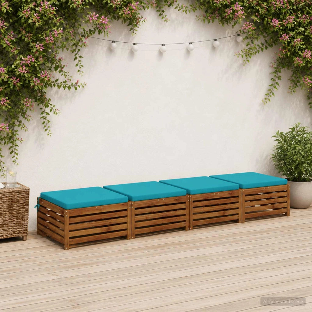 Cuscini per Sedia in 4 Pezzi SOEST 4 pz 100% Poliestere 944872