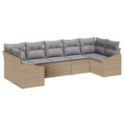 Set Divano da Giardino 7 pcs Beige e Grigio Chiaro polyrattan 3355539
