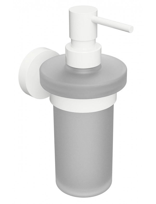 Dispenser di sapone liquido da parete WHITE in ottone bianco