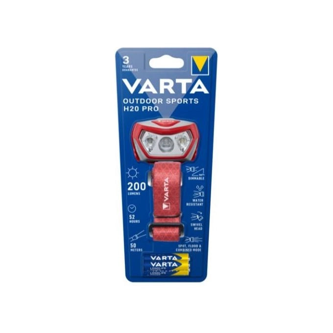 Varta Outdoor Sports H20 Pro Grigio, Rosso Torcia a fascia LED
